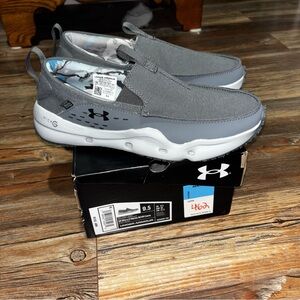 Under Armour 3026886-100 Micro G Kilchis Slip-On Boat Shoes Men Pitch 9.5 RCVR
